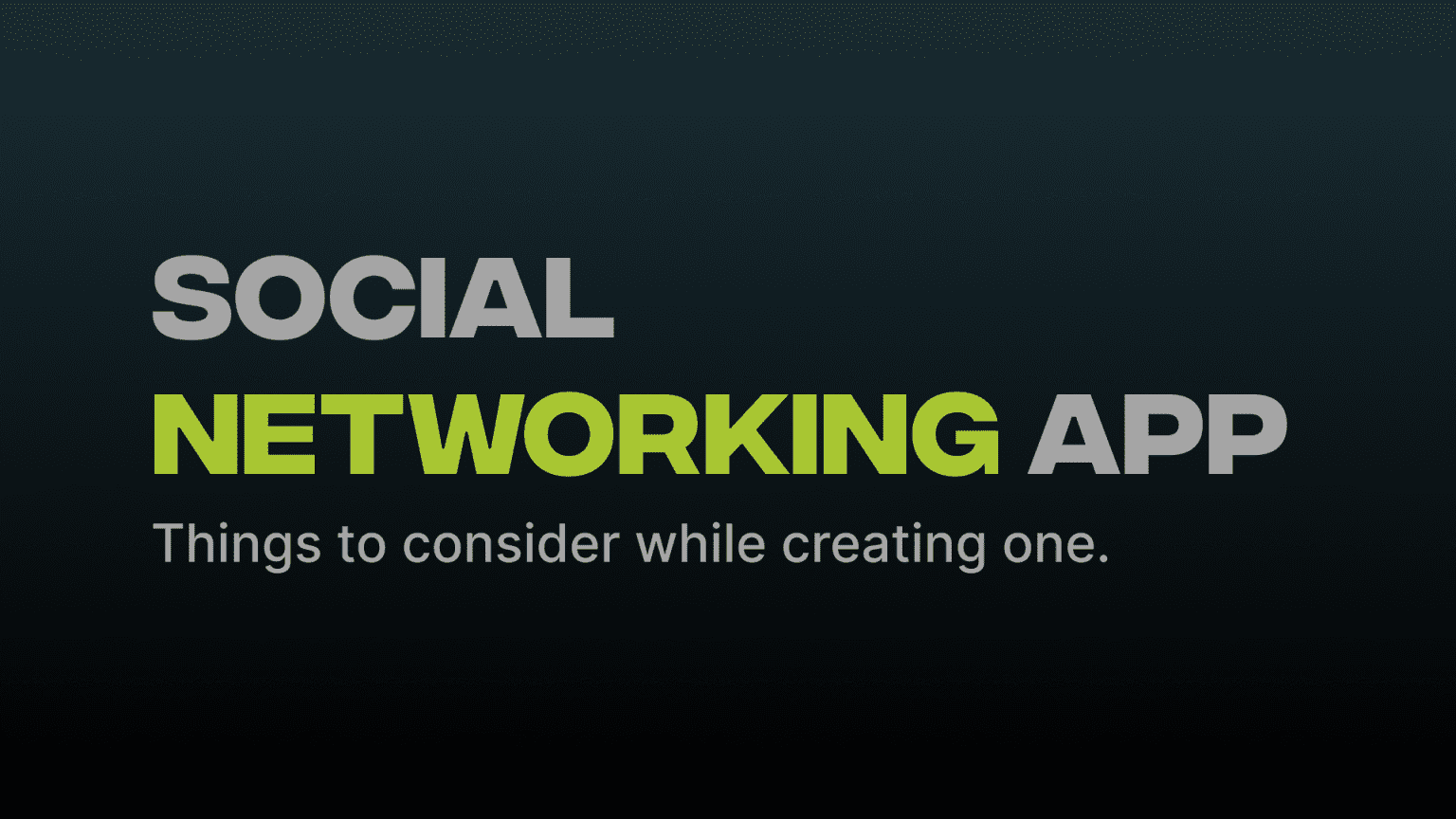 Social Networking App